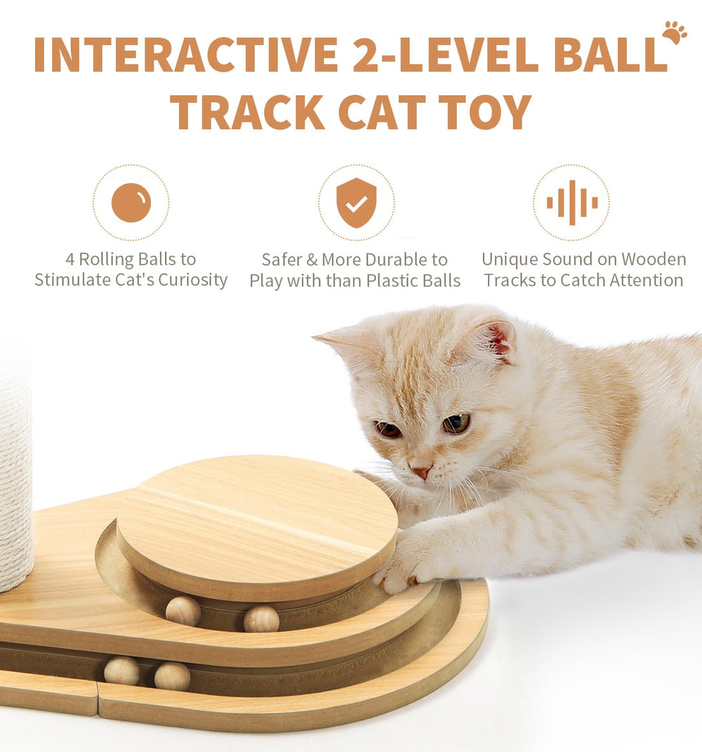 Made4Pets cat scratching post uses natural sisal rope for satisfying claws