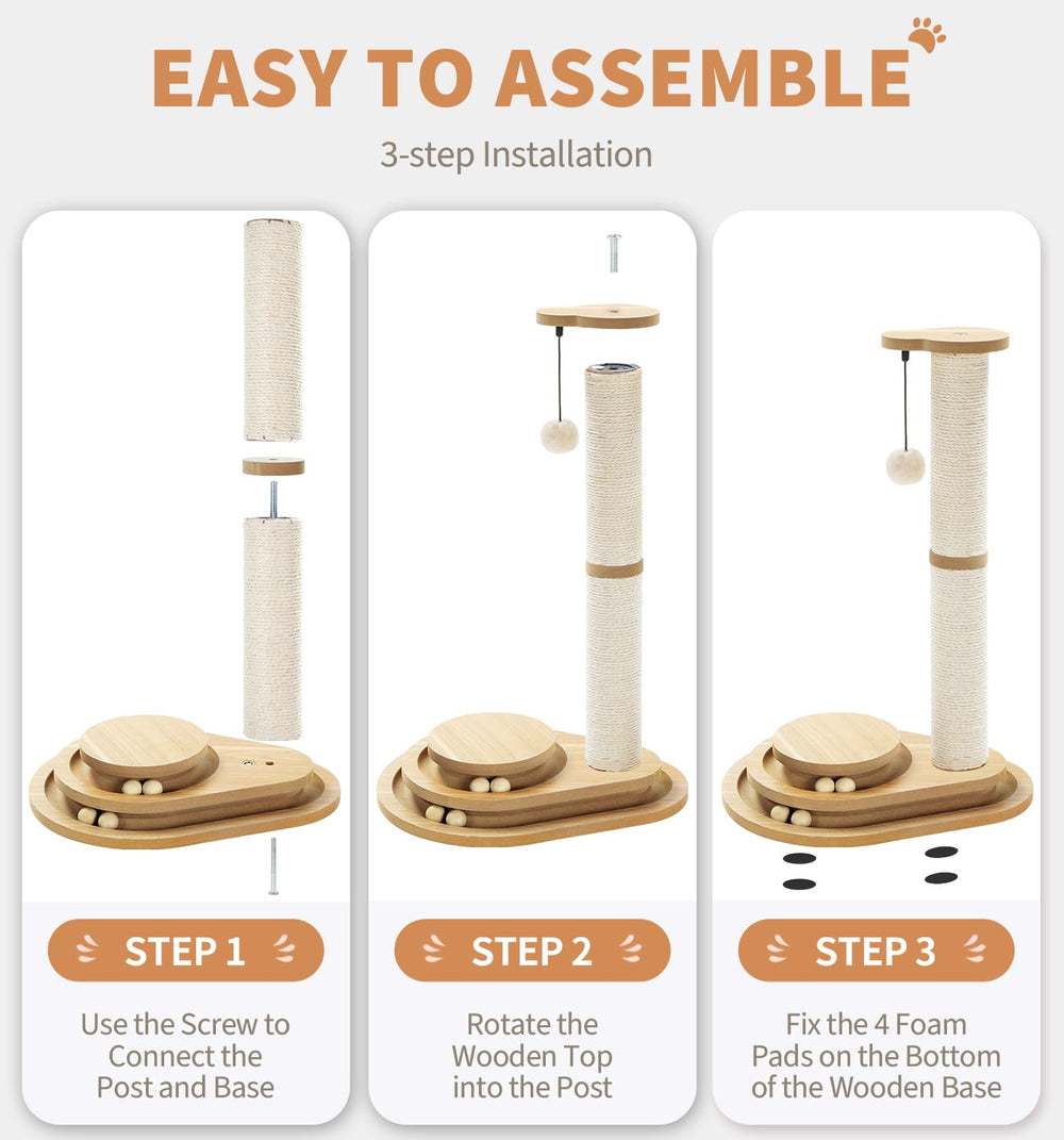 Sturdy wooden base prevents tipping during lively play