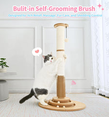 Made4Pets 33.6-inch tall cat tower for spacious stretching.