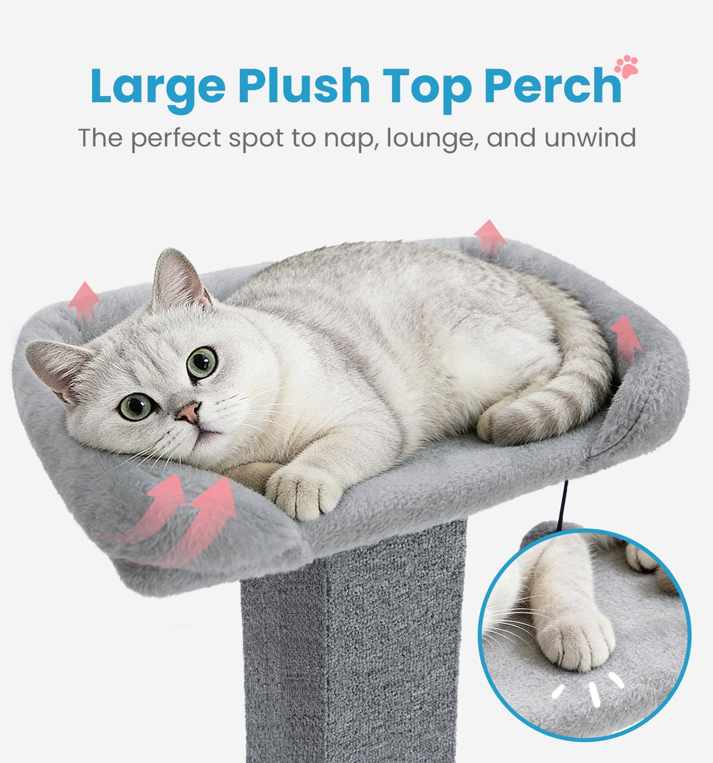Made4Pets heavy-base tower stays stable during energetic play.