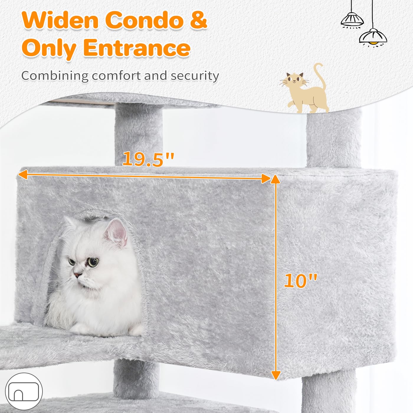 Made4Pets cat tree natural sisal posts encourage scratching.