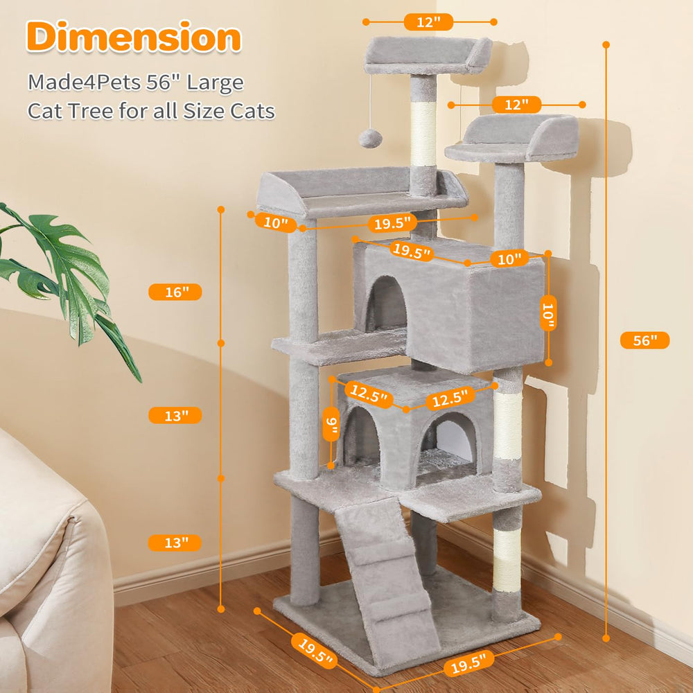 Made4Pets cat tree space-saving vertical design for homes.