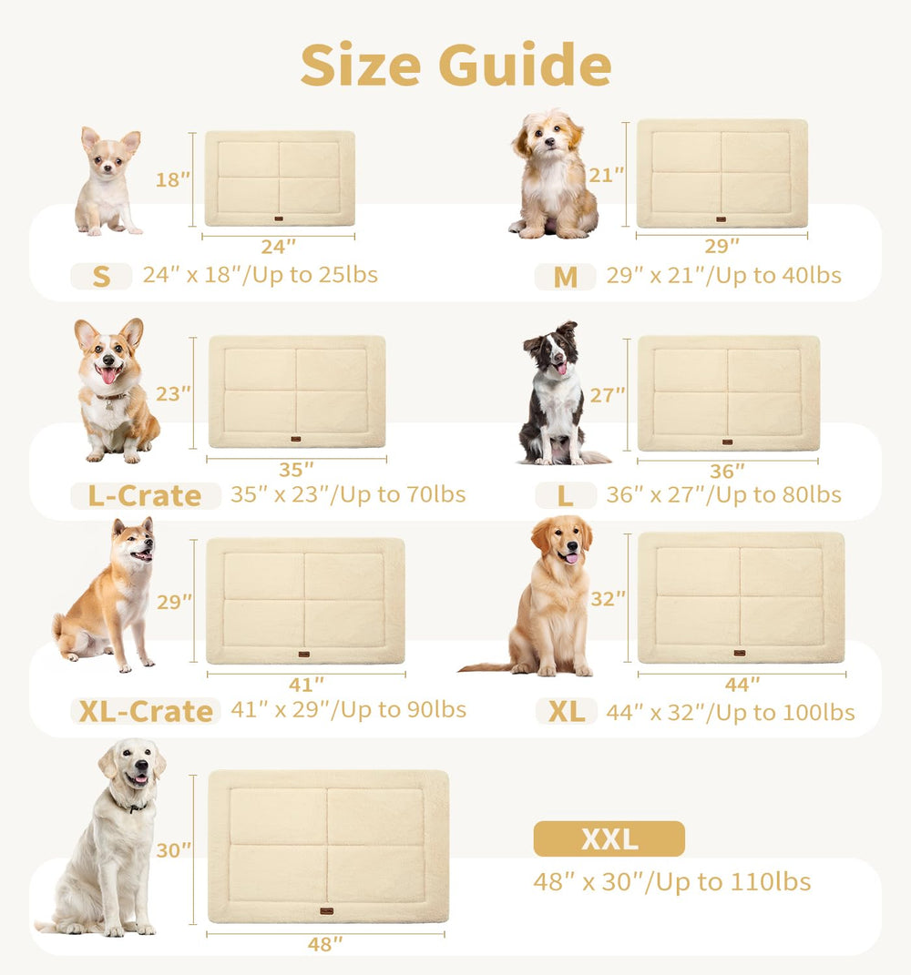 Made4Pets crate pad fits medium to large dogs in crates