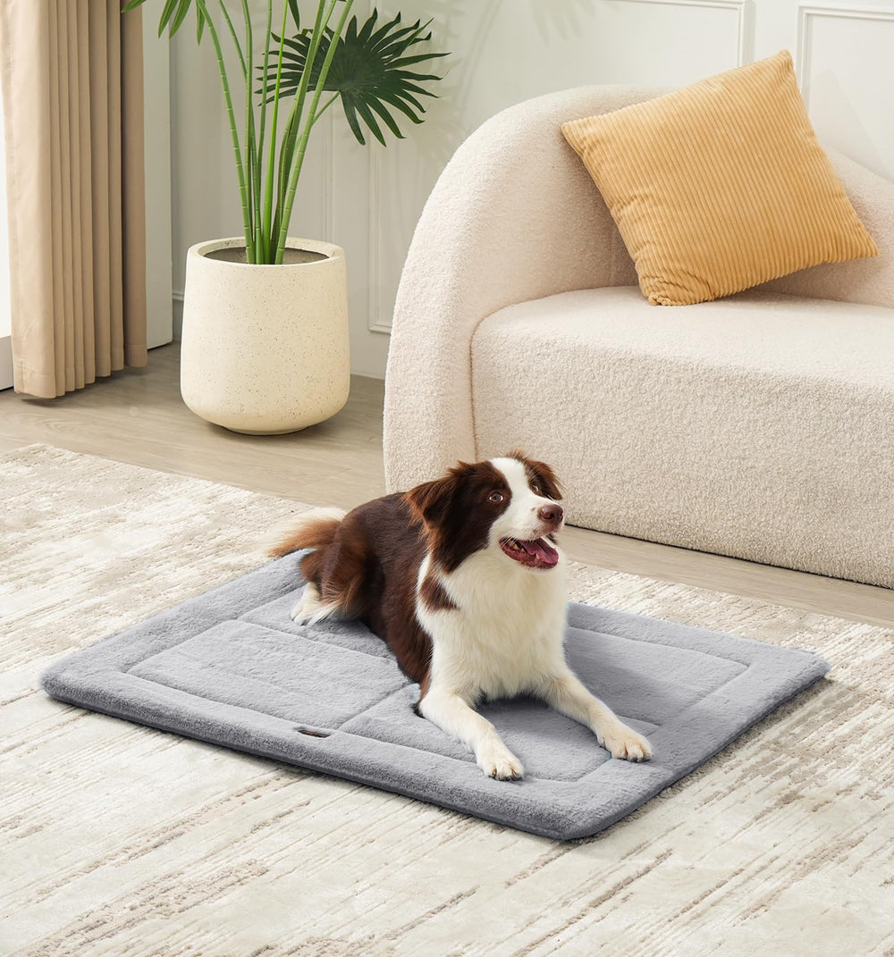 Made4Pets soft gray faux fur adds plush touch to corners