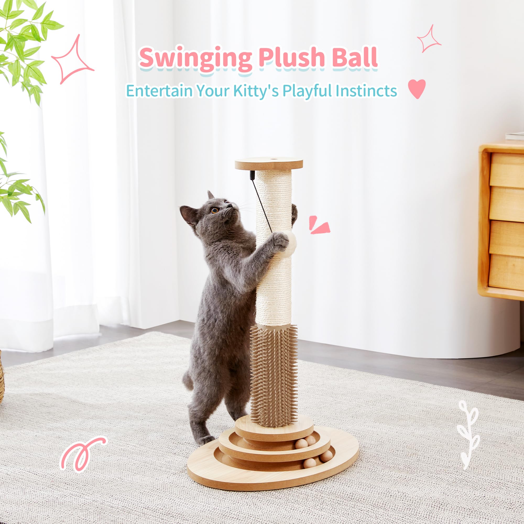 Made4Pets heavy-duty base keeps the post steady during energetic play.