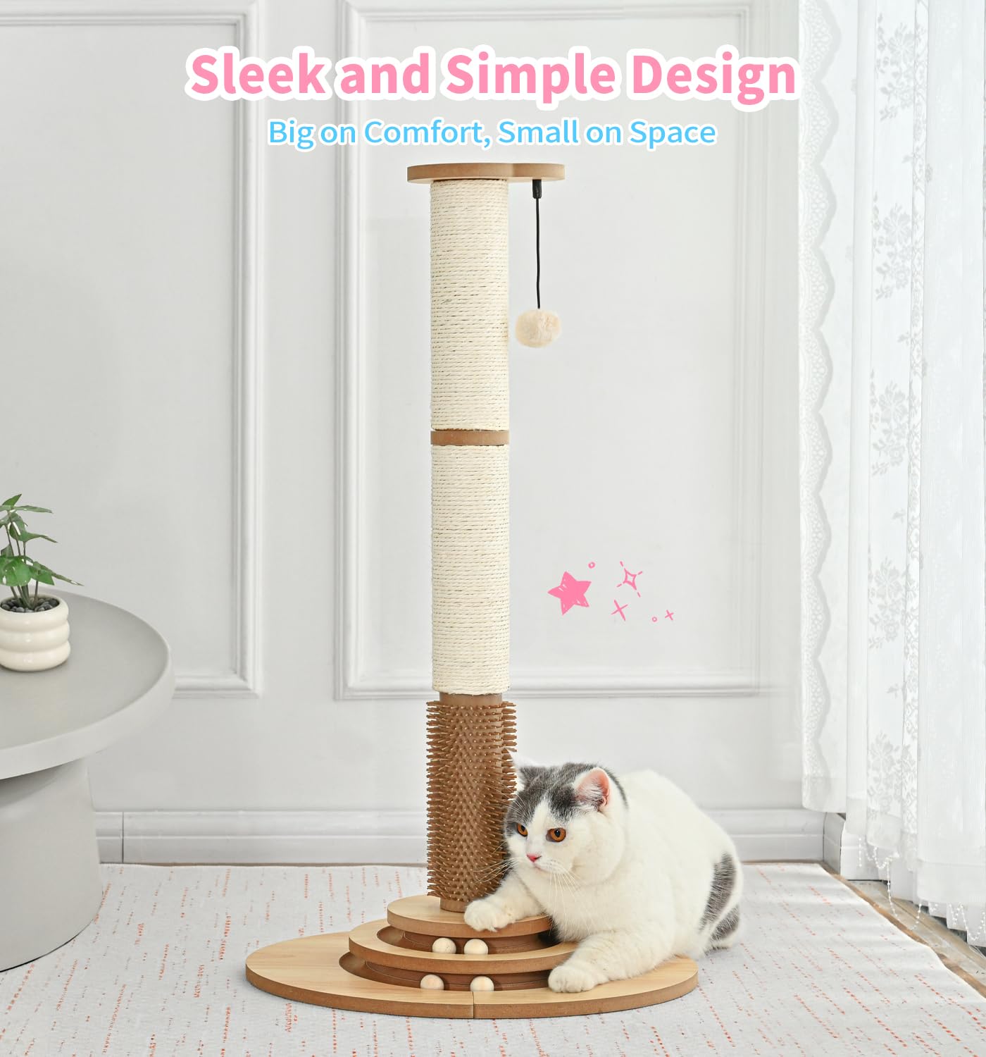 Made4Pets kitten-friendly scratcher and toy promotes active play.