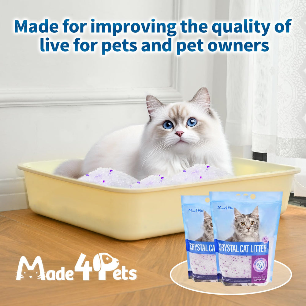 Made4Pets lightweight crystal litter refill ready for simple handling.