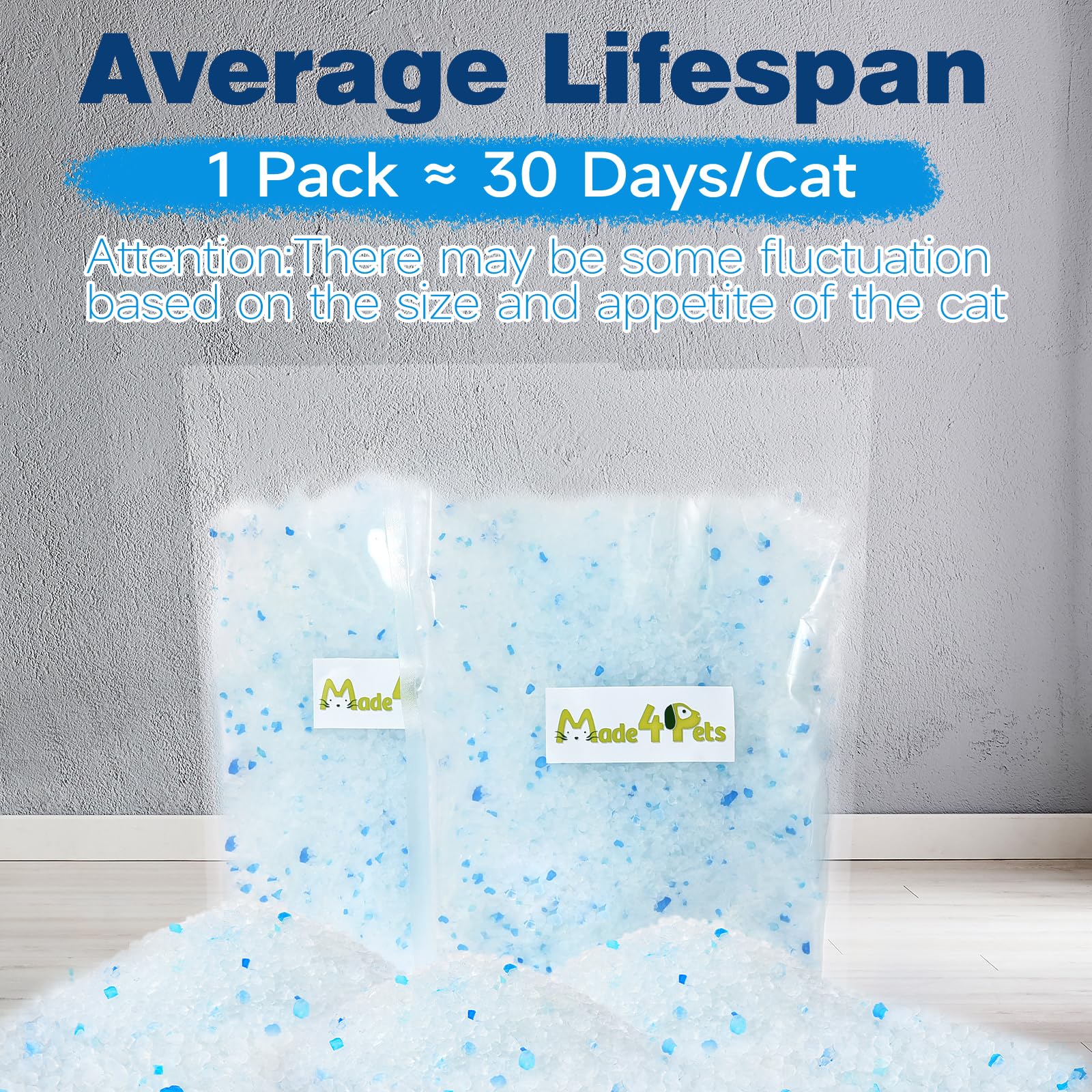 MADE 4 PETS lightweight crystals for easy handling