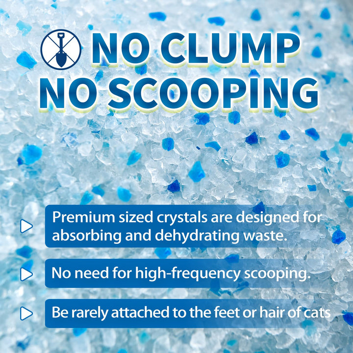 Made4Pets non-clumping crystal litter close-up, deodorizing waste for a fresher home.