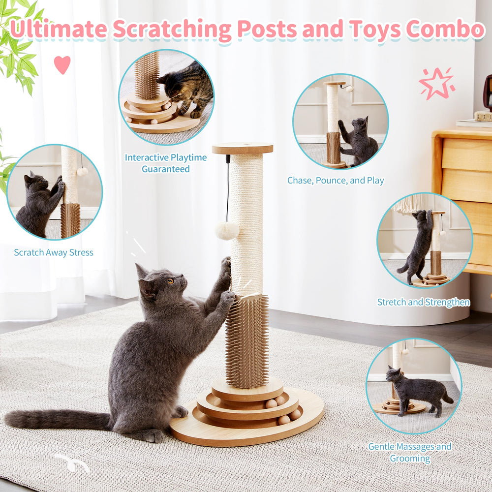 Made4Pets sisal post texture promotes healthy scratching while reducing furniture wear.