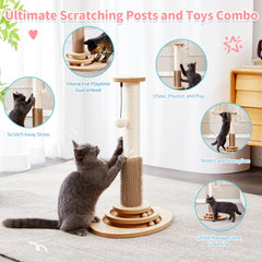 Made4Pets sisal post texture promotes healthy scratching while reducing furniture wear.