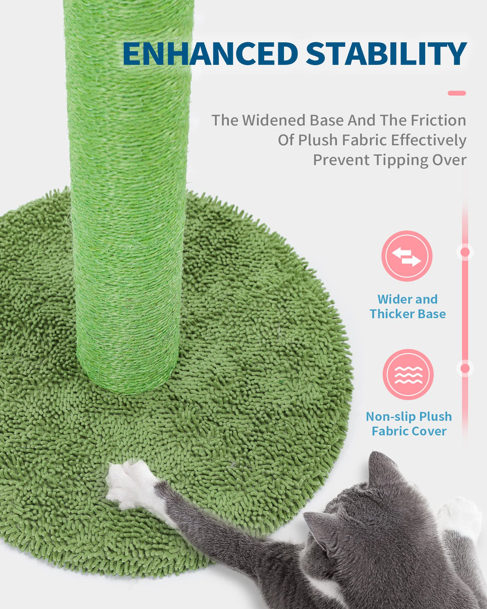 MADE 4 PETS stable round base reduces wobble for safe use.