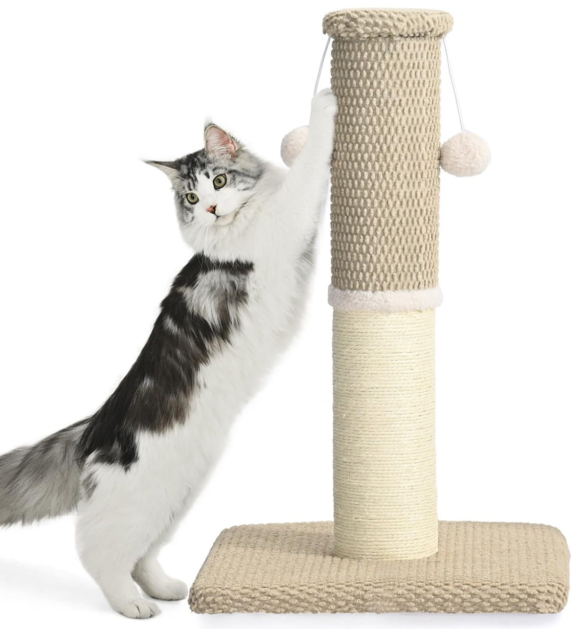 MADE 4 PETS tall cat scratching post with a wide base for stable scratching