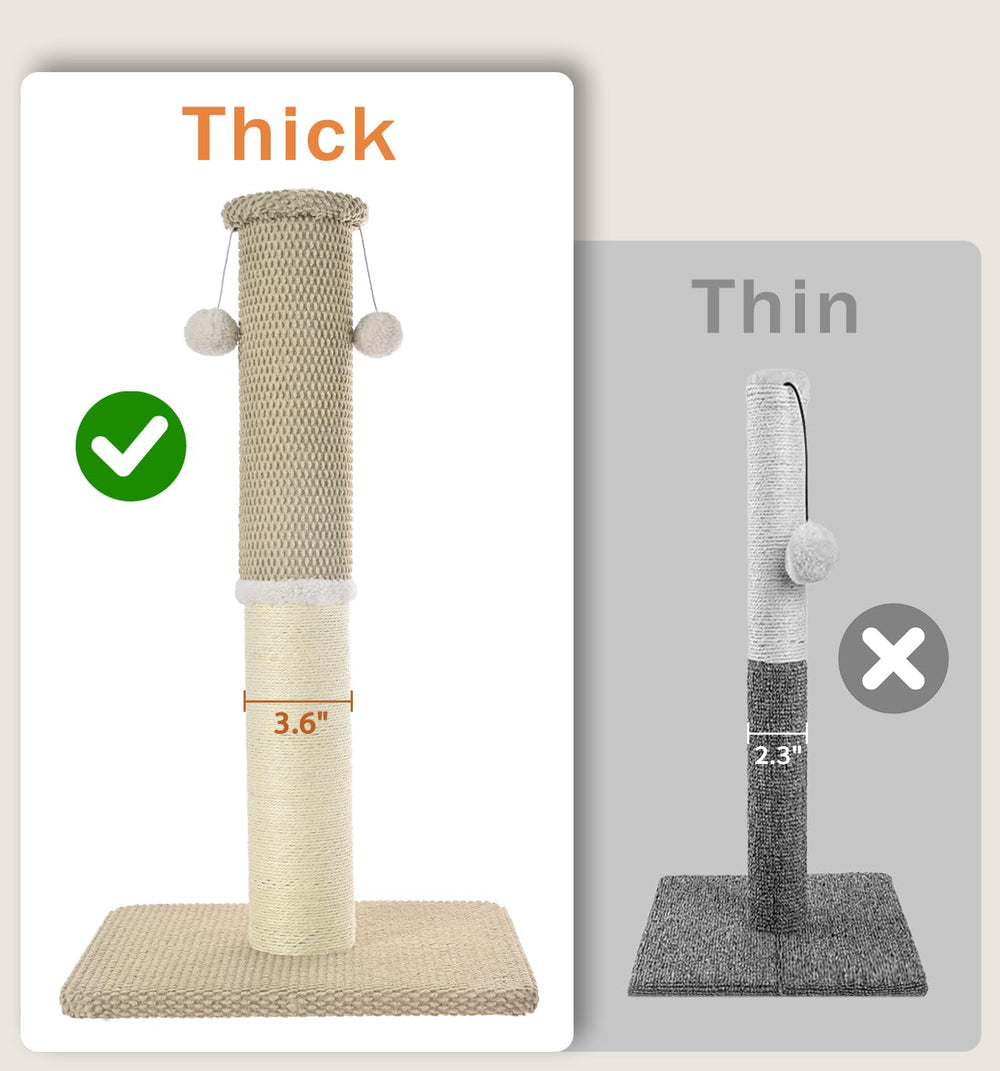MADE 4 PETS natural sisal-wrapped surface ideal for healthy claw maintenance