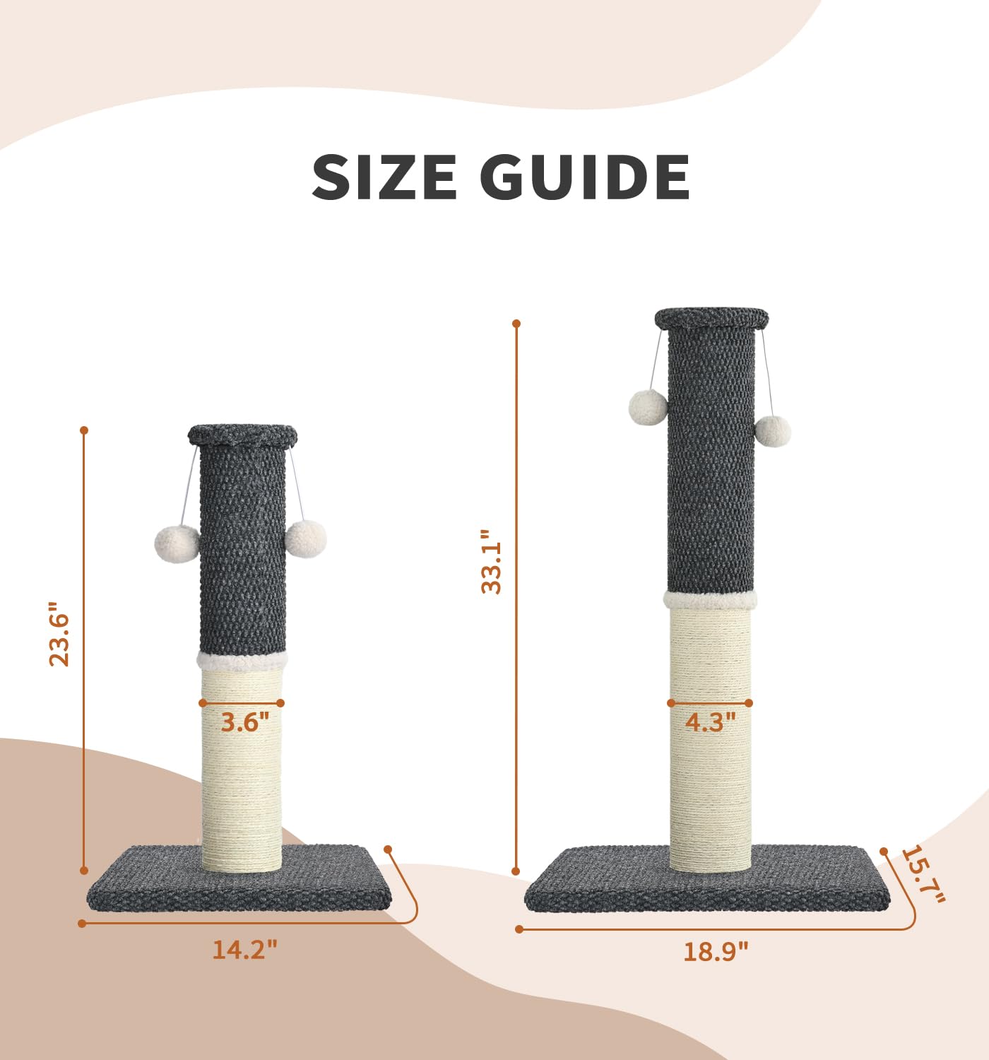 MADE 4 PETS tall-post-indoor-cat-scratcher: versatile surfaces offer varied claw maintenance.