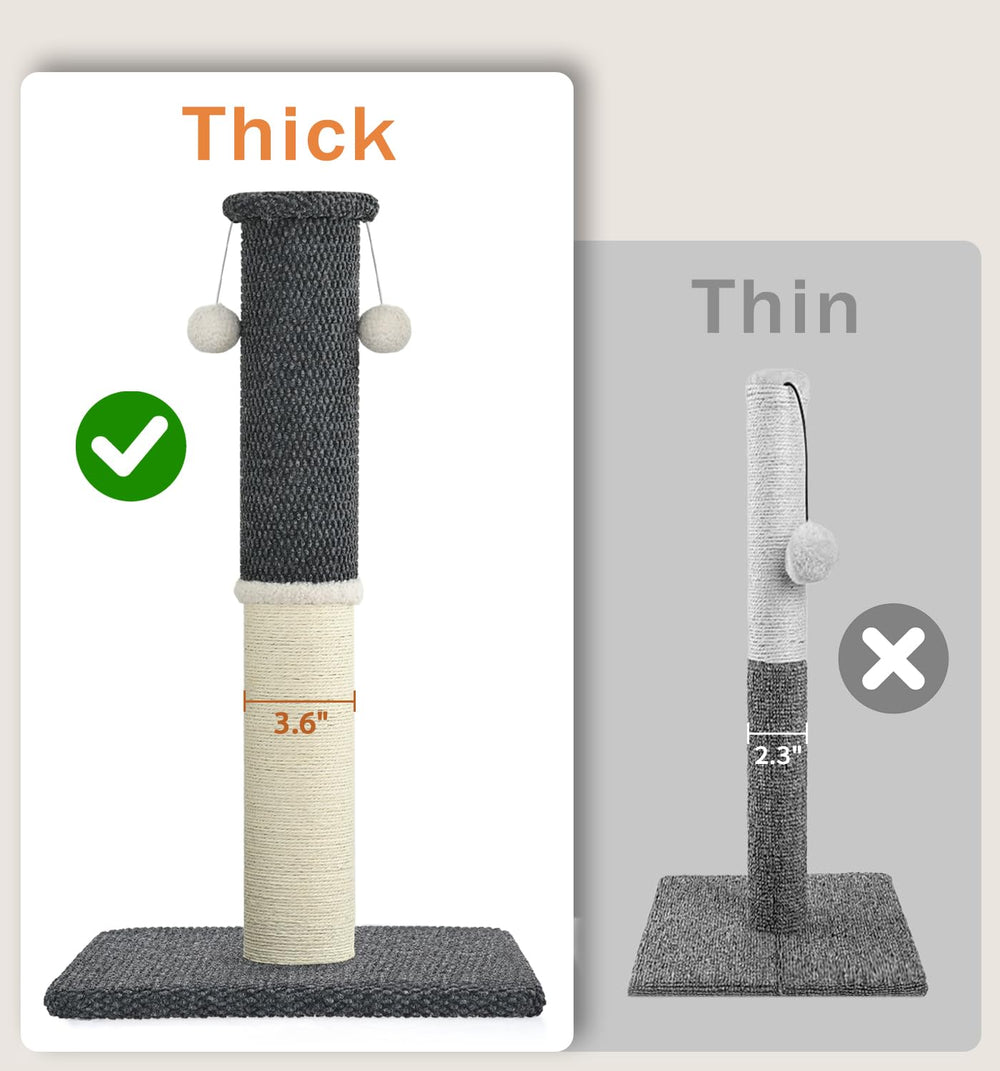 MADE 4 PETS tall-post-sisal-wrap: durable sisal surface for satisfying claws and play.