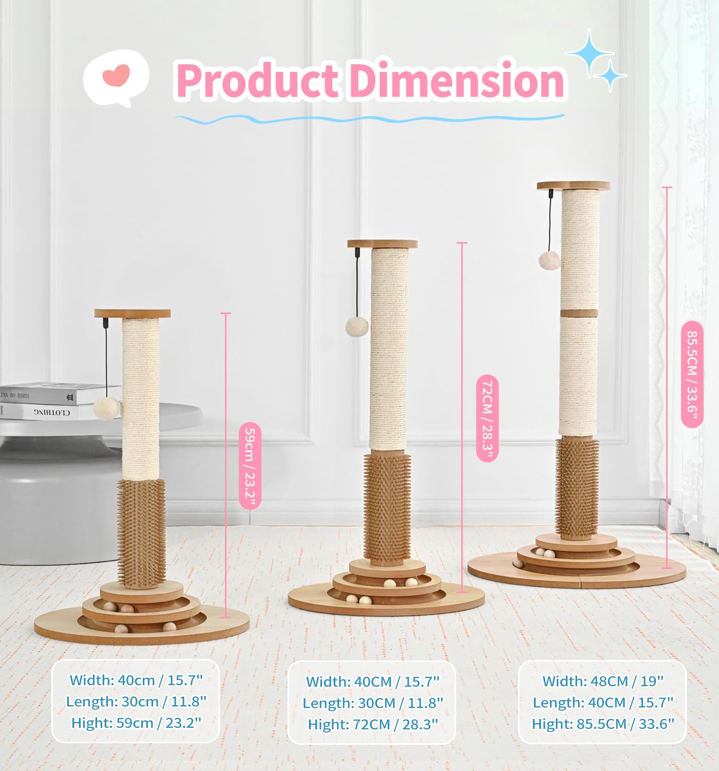 MADE 4 PETS wooden interactive ball track encourages batting and exploration.