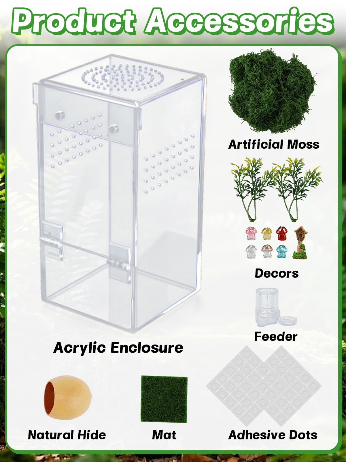 Clear 3mm acrylic panel offers bright, full-view observation of movement.