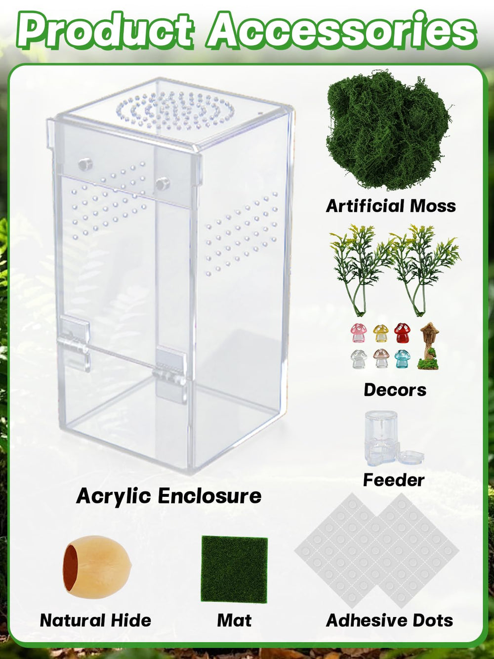 Clear 3mm acrylic panel offers bright, full-view observation of movement.