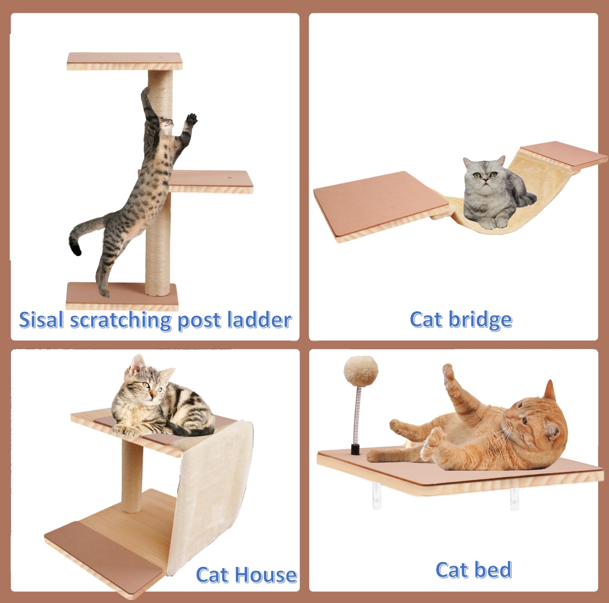 MADNIU cat wall shelves condo offers a safe elevated resting spot for curious climbers