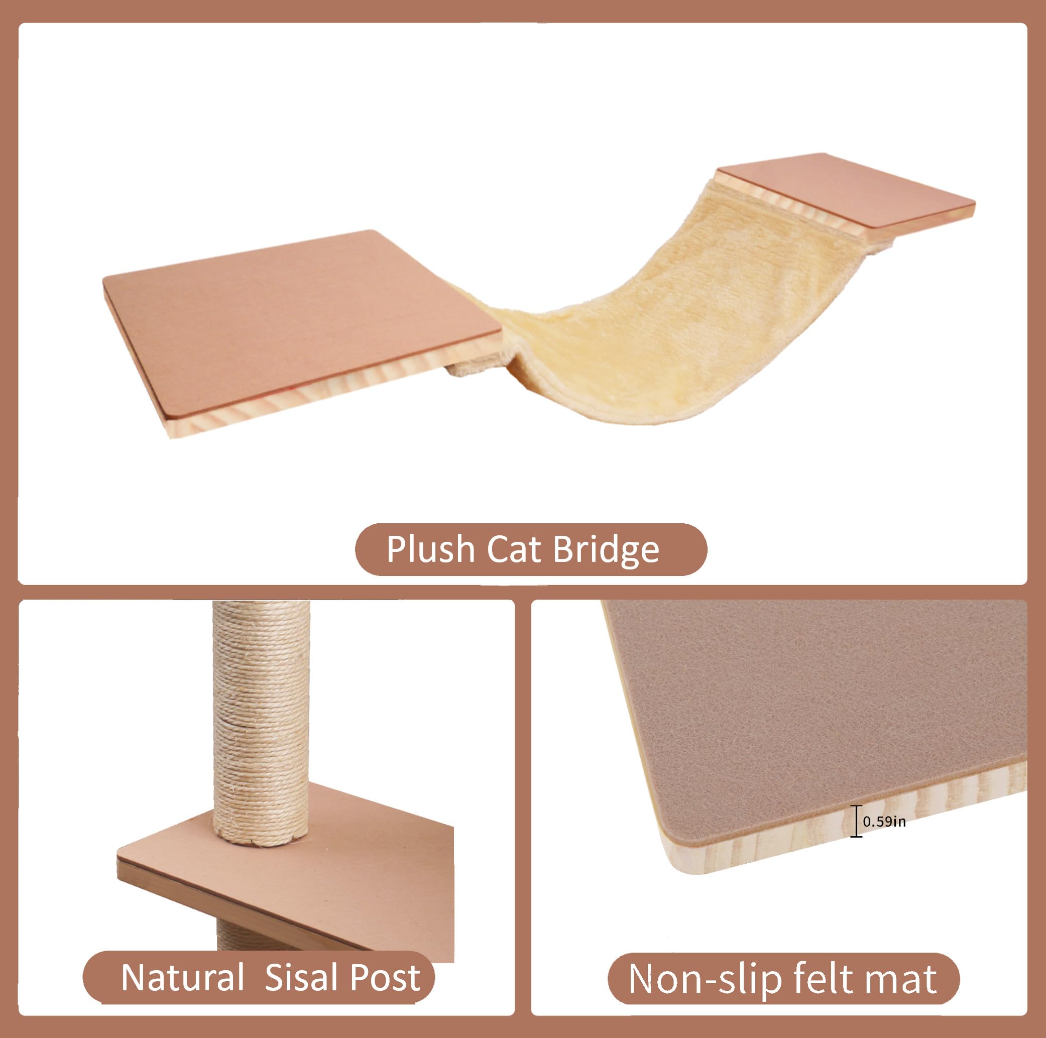 MADNIU cat wall shelves jumping boards help cats explore vertically and exercise