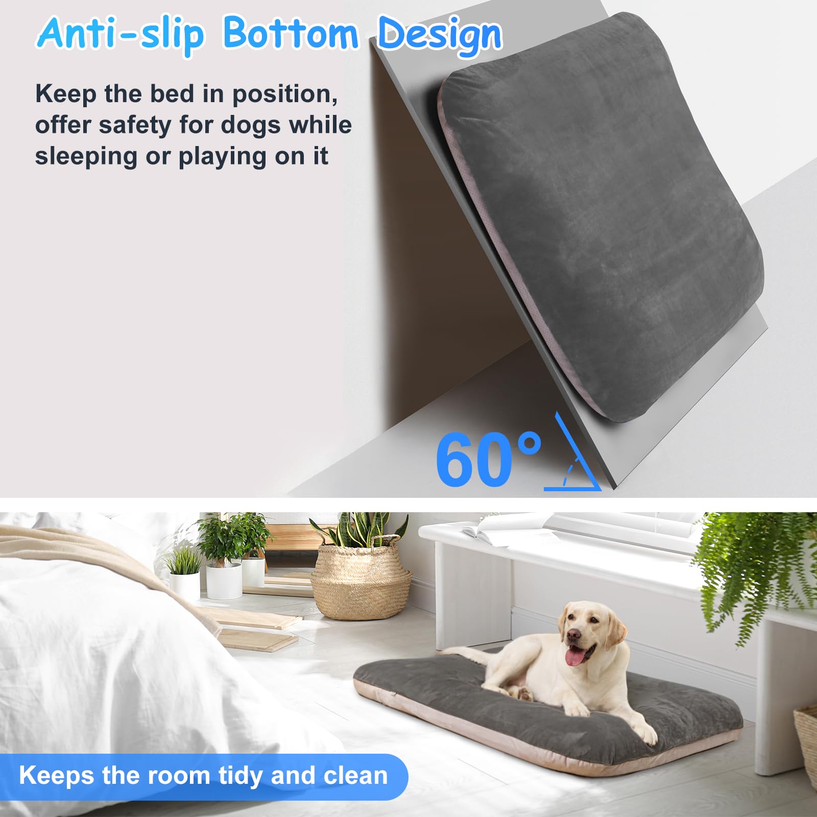 Magic Dog high-density foam provides comfortable, supportive cushioning for joints.