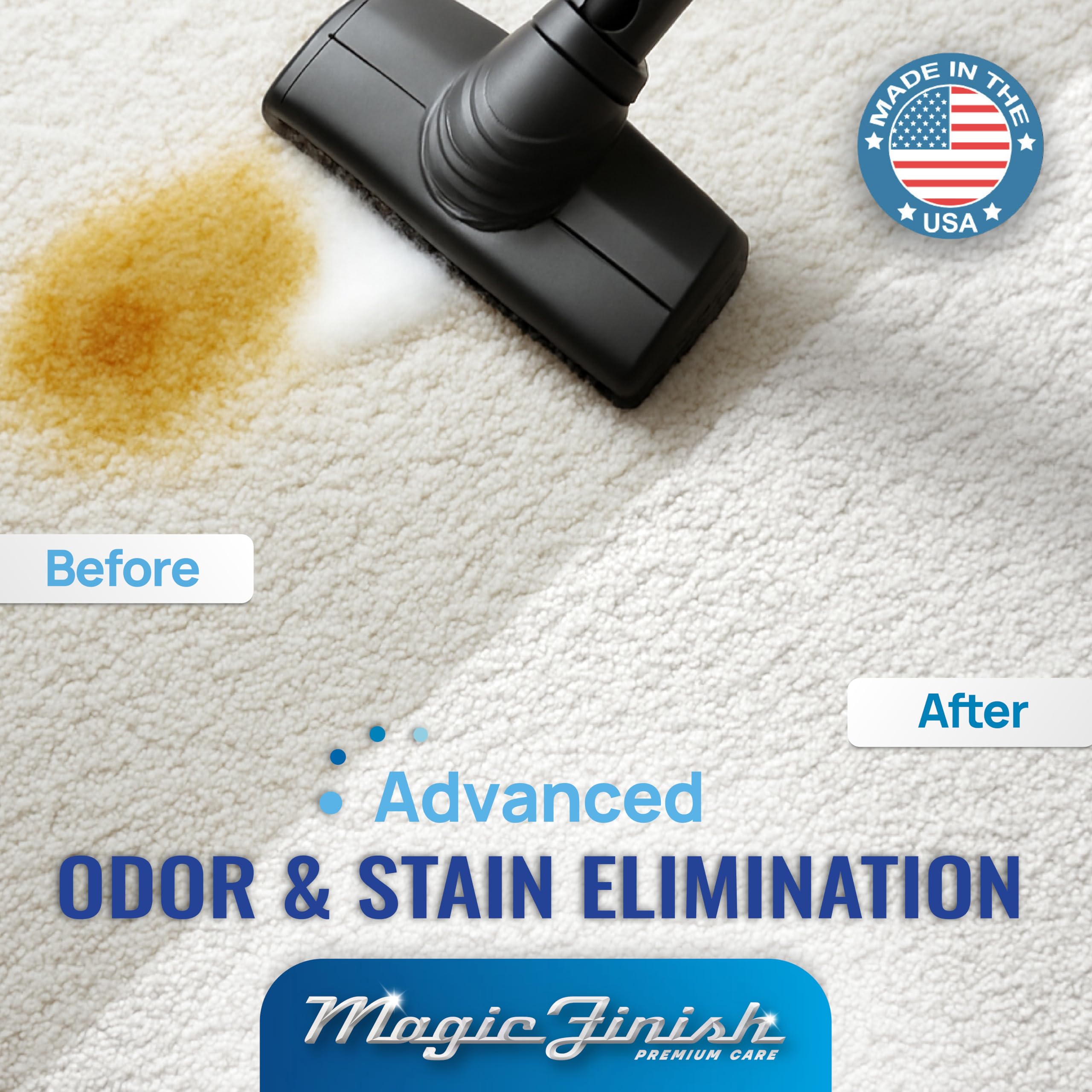 Magic Finish enzymes at work closeup shows active cleaning action.