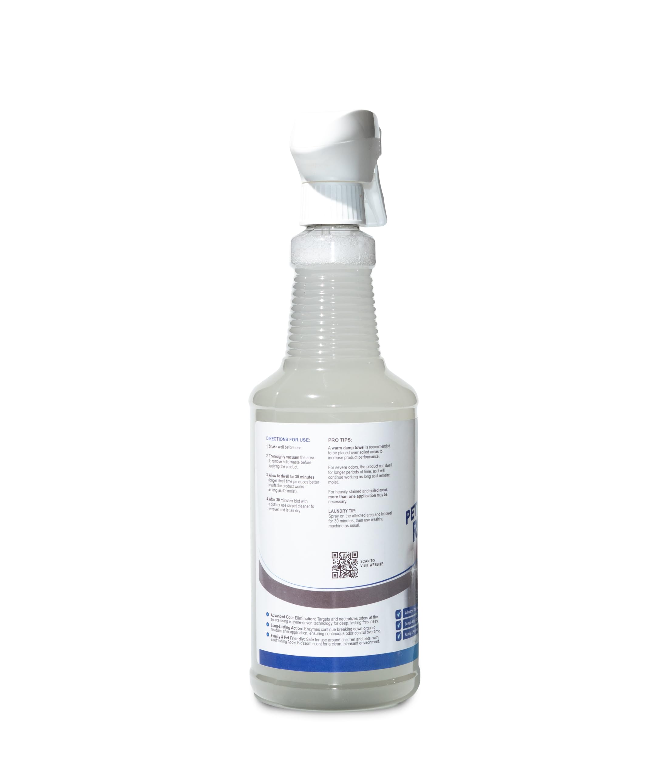 Magic Finish solution concentration pour indicating ready to use enzymatic cleaner.