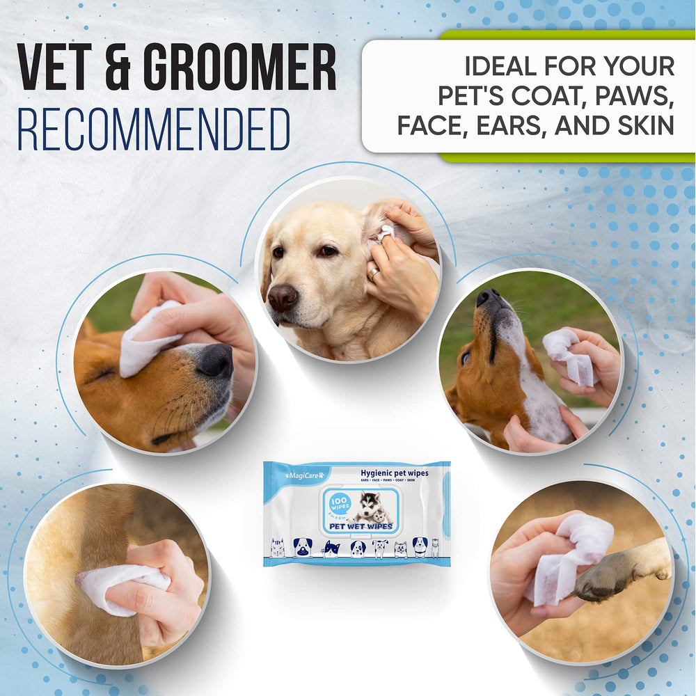 MAGICARE pet wipes cat-friendly option for versatile fur cleaning.