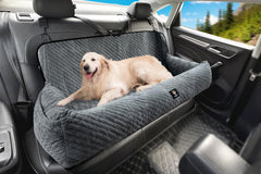 MagicFox dog car seat front view shows plush padding for comfy rides
