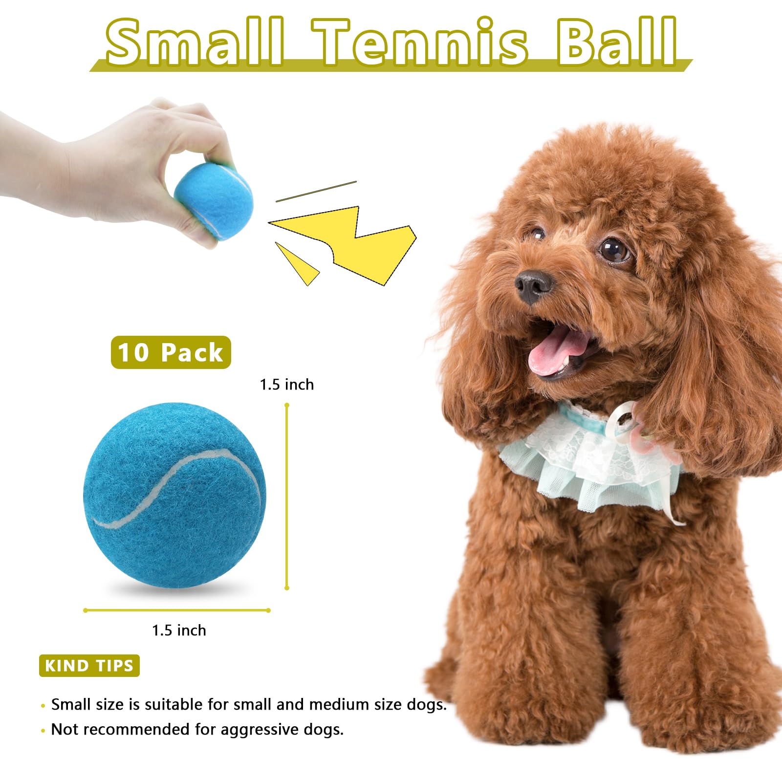 Magicorange 1.5-inch dog tennis ball yellow for quick sight-catching play.