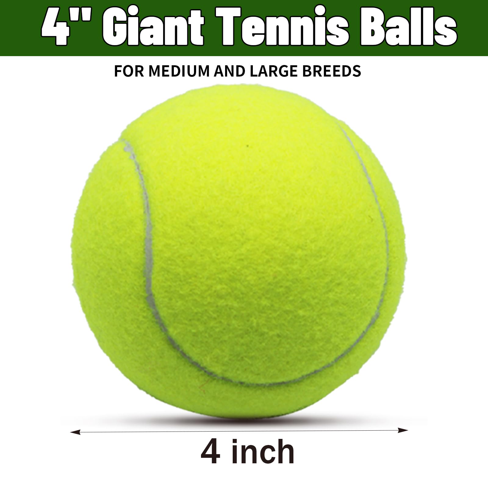 Magicorange 4-inch dog tennis ball close-up showing natural rubber felt.