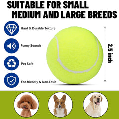 Magicorange 2.5-inch dog tennis ball for training and recall