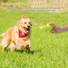 Magicorange dog tennis ball with built-in squeaker for interactive play