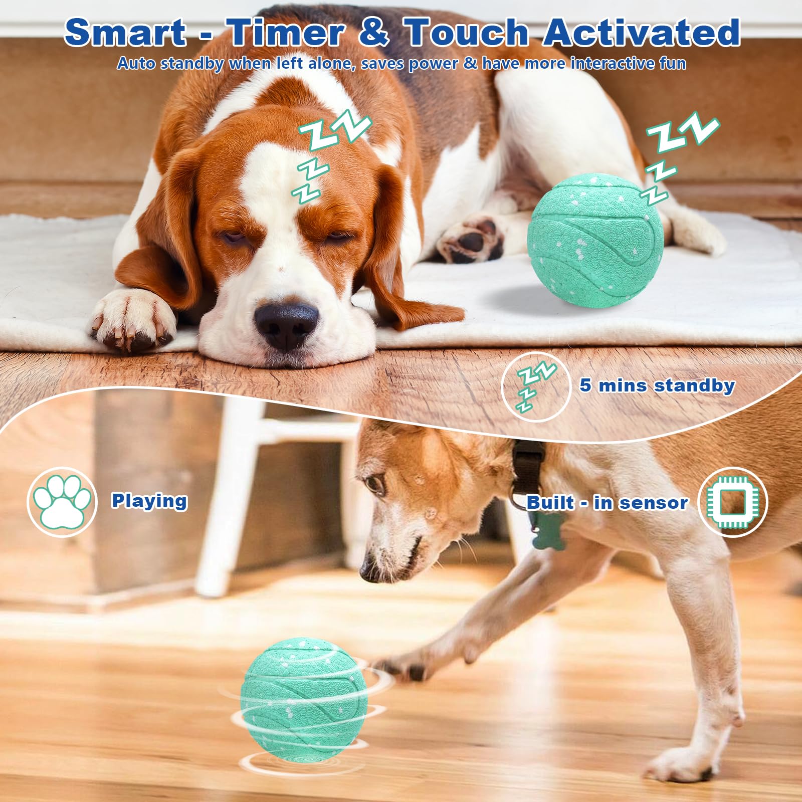 Magicorange lake blue ball natural and smart mode options for flexible play.