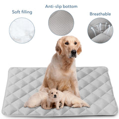 Magik & Kover dog crate pad 42x28 top view highlighting plush fill for comfortable lounging.