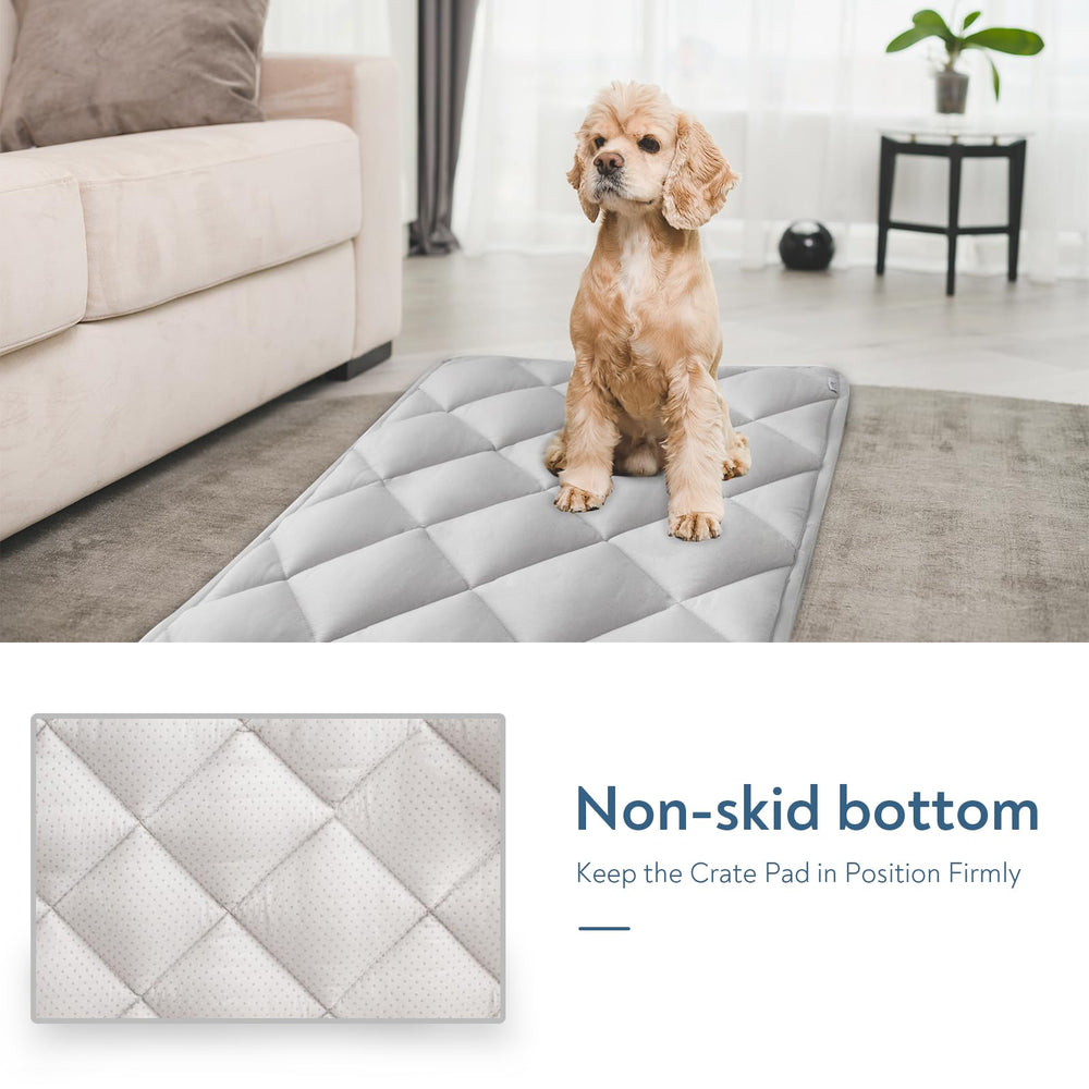 Magik & Kover soft polyester top cushions pets during crate time.