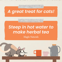 Foil-lined resealable bag preserves MagJo Naturals catnip freshness.
