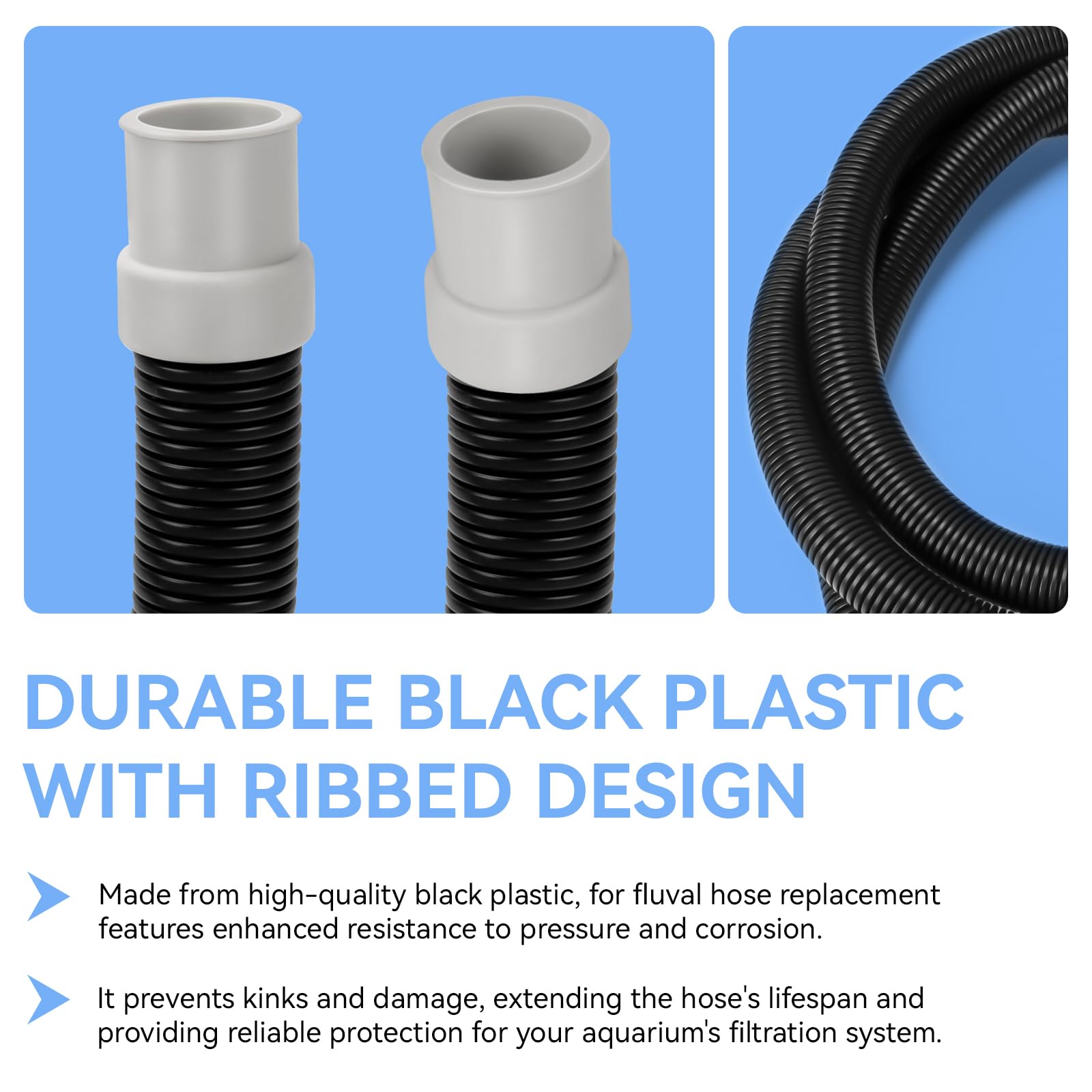 Magluv hose supports smooth water flow for healthier aquarium filtration.