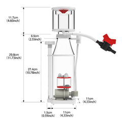 Needle wheel impeller delivering fine bubbles for effective skimming.