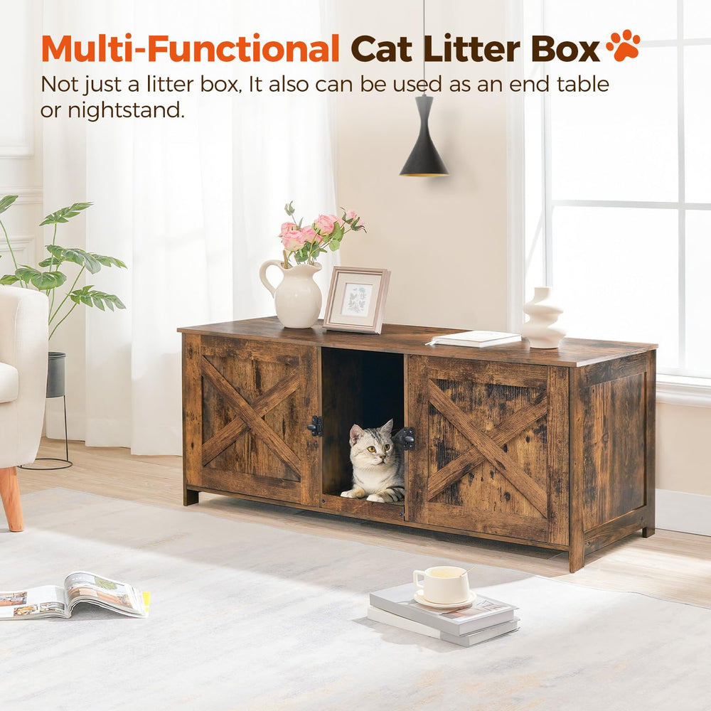 MAHANCRIS hidden litter box design reduces mess and tracking.