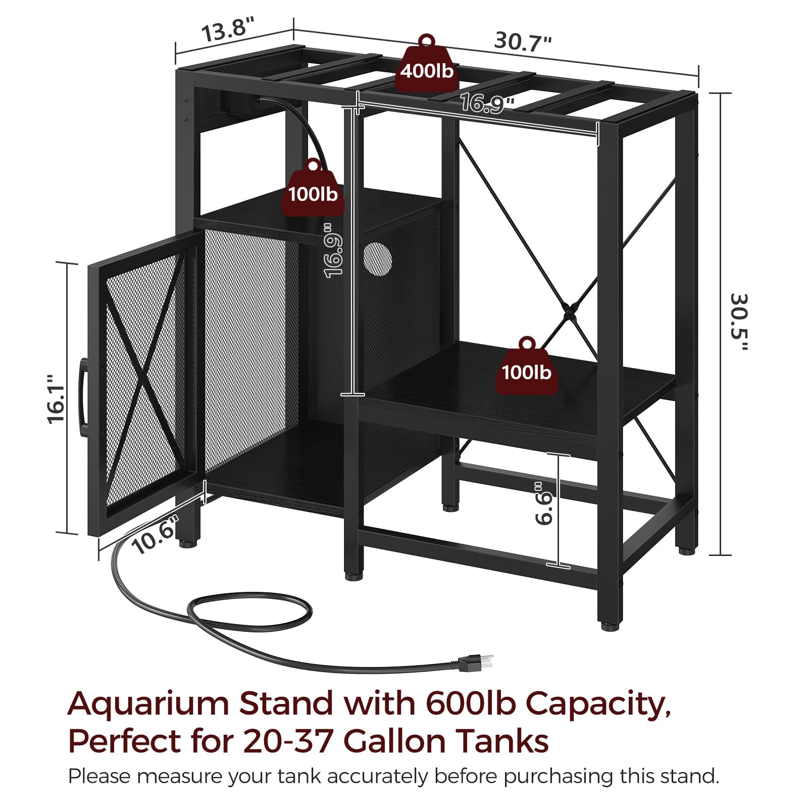MAHANCRIS stand side view shows robust frame with storage