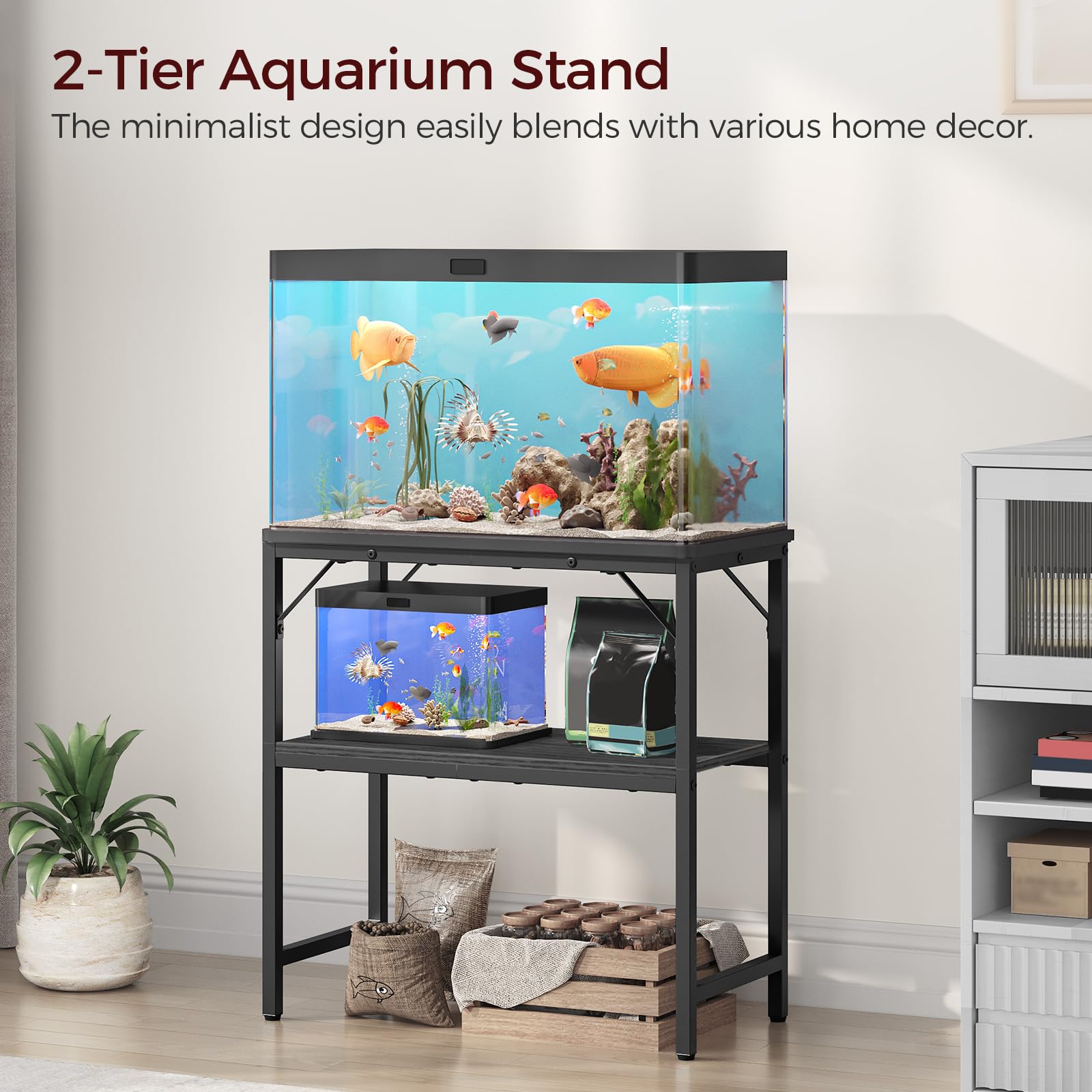 MAHANCRIS stand side view reveals compact footprint ideal for small spaces