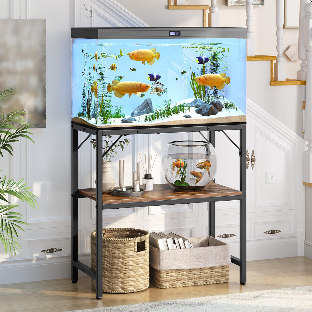 MAHANCRIS 20-gallon tank stand top view with solid support for heavy tanks.