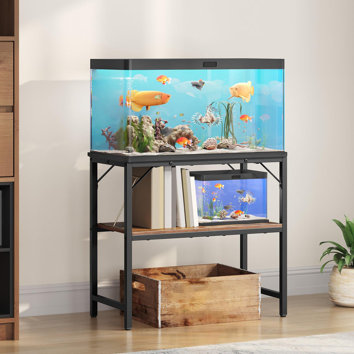 MAHANCRIS 30-gallon stand top view for stable tank placement