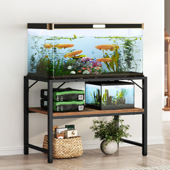 MAHANCRIS 40-50 gallon tank on top with slip-resistant EVA pad for secure setup.