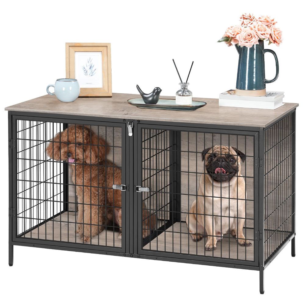 MAHANCRIS 43.3-inch dog crate dimensions ideal for medium dogs.