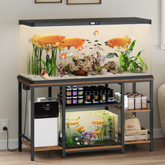 MAHANCRIS 55-75 gallon stand top supports large aquarium for stable viewing