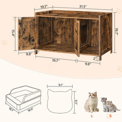 MAHANCRIS cat washroom dual-function top table used as sturdy surface.