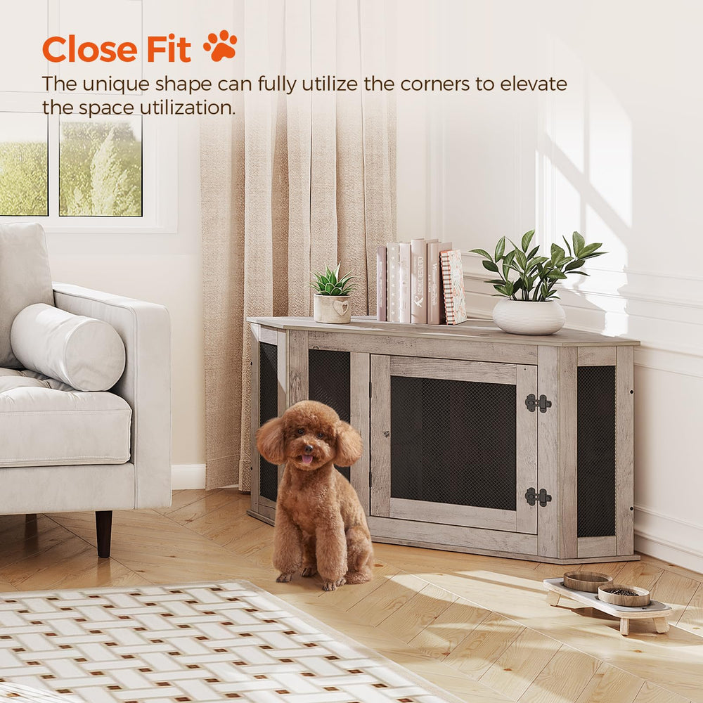 MAHANCRIS Corner Dog Crate easy assembly with clear instructions.